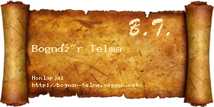 Bognár Telma névjegykártya